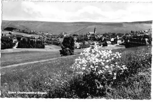 AK, Kurort Oberwiesenthal Erzgeb., Gesamtansicht, 1957
