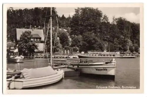 AK, Talsperre Kriebstein, Bootsstation, 1954