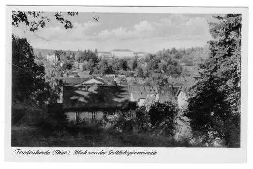 AK, Friedrichroda Thür., Blick von der Gottlobpromenade, 1954