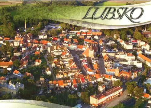 AK, Lubsko, Sommerfeld, Widok z lotu ptaka, Luftbildansicht, um 2000