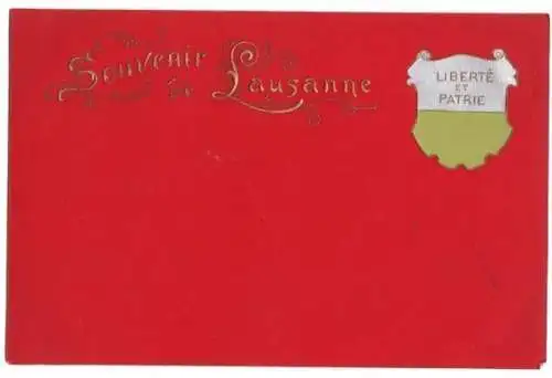 AK, Prägekarte, Wappen, Grüße aus Lausanne, V. 1, 1900