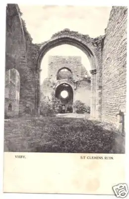 AK, Visby, Wisby, St. Clemens Ruin, um 1912