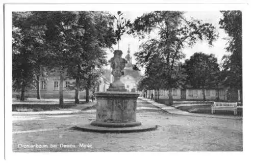 AK, Oranienbaum b. Dessau, Markt, 1958
