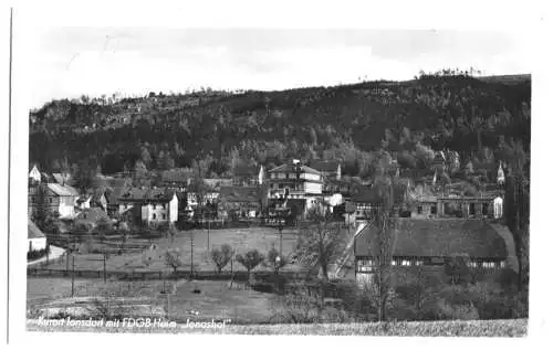 AK, Kurort Jonsdorf, Teilansicht mit FDGB-Heim "Jonashof", 1954