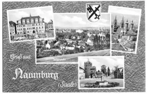 AK, Naumburg Saale, vier Abb., gestaltet, 1961