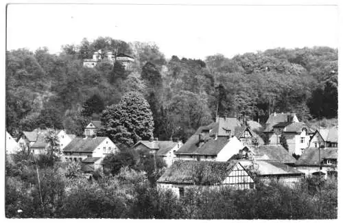 AK, Falkenberg Mark, Teilansicht mit  Blick zur HOG "Carlsburg", um 1965