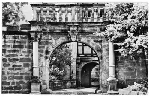 AK, Schleusingen Thür., Portal der Bertholdsburg, 1964