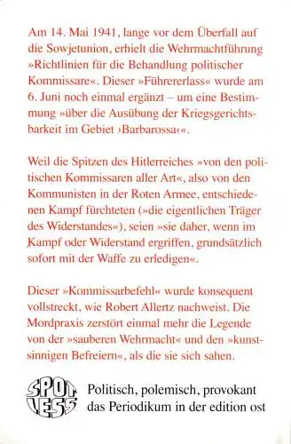 Allertz, Robert; "... sofort mit der Waffe zu erledigen", 2011