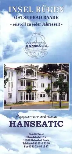 Prospekt, Ostseebad Baabe Rügen, Appartementhaus, 1999