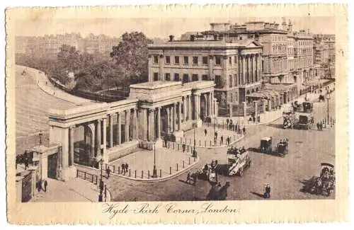 AK, London, Hyde Park Corner, 1912