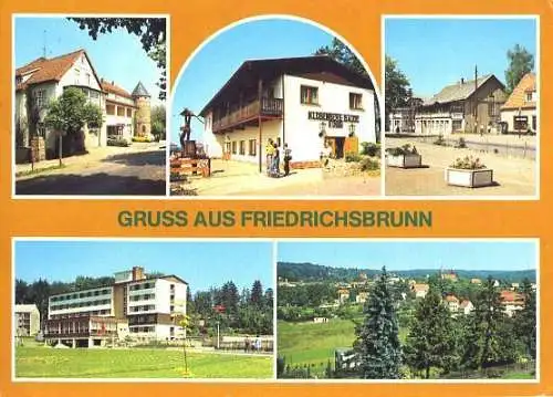 AK, Friedrichsbrunn, 5 Abb., u.a. Übersicht, 1988