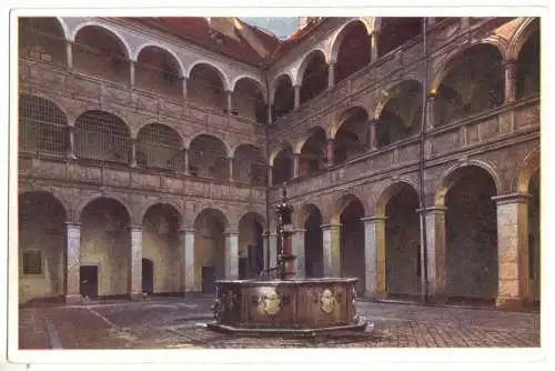 AK, Linz a. D., Landhaus-Hof, Künstlerkarte, ca. 1924