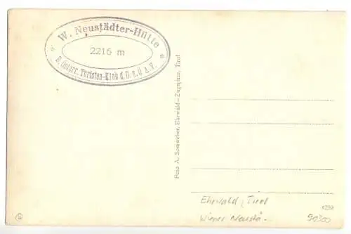 AK, Ehrwald Tirol, W. Neustädter Hütte, um 1935