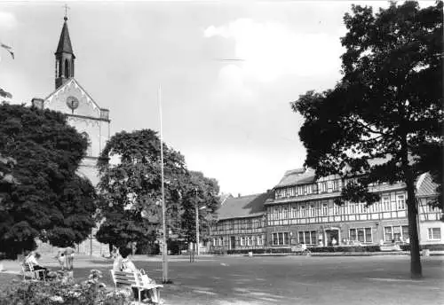 AK, Hasselfelde Kr. Wernigerode, Blick zum Rathaus, 1981