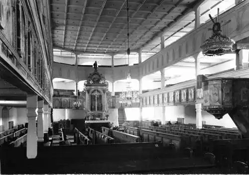 AK, Obercunnersdorf, Kirche, Blick auf Altar und Kanzel, 1974