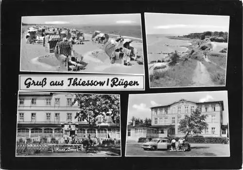 AK, Thiessow Rügen, vier Abb., gestaltet, 1967