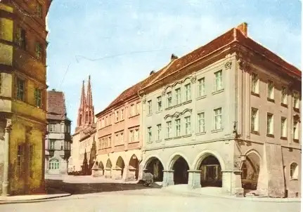 AK, Görlitz, Untermarkt mit Hirschlauben, 1968