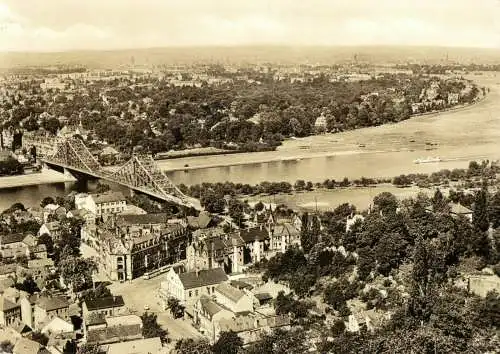 AK, Dresden, Teilübersicht von Oberloschwitz aus, 1965