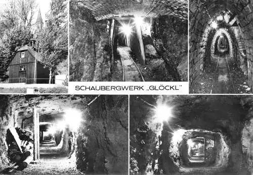 AK, Johanngeorgenstadt Erzgeb., Schaubergwerk "Glöckl", fünf Abb., 1977