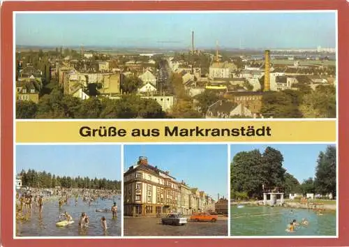AK, Markranstädt Kr. Leipzig, vier Abb., 1985