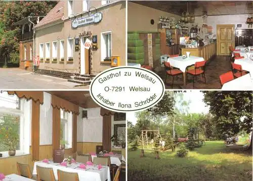 AK, Welsau Kr. Torgau, Gasthof zu Welsau, vier Abb., um 1991