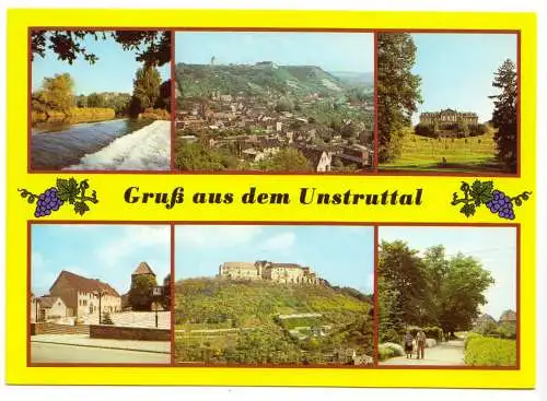 AK, Kreis Nebra, Gruß aus dem Unstruttal, sechs Abb., gestaltet, 1985