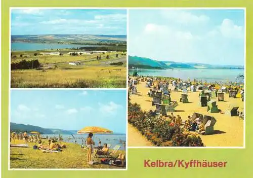 AK, Kelbra Kyffhäuser, Erholungsgebiet Talsperre, drei Abb., 1986