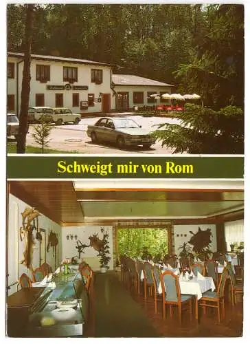 AK, Bad Stuer am Plauer See, Restaurant "Schweigt mir von Rom", zwei Abb., 1995