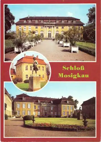 AK, Dessau, Staatliche Museen Schloß Mosigkau, drei Abb., 1984