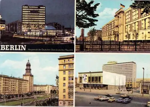 AK, Berlin Mitte, vier Abb., 1967