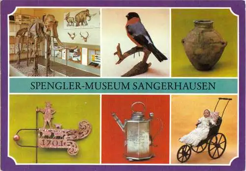 AK, Sangerhausen, Sprengler-Museum, sechs Abb., 1984