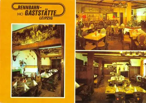 AK, Leipzig, HO Rennbahn-Gaststätte, drei Abb., 1981