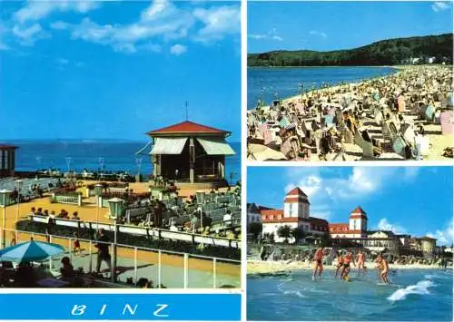 AK, Ostseebad Binz auf Rügen, drei Abb., 1969