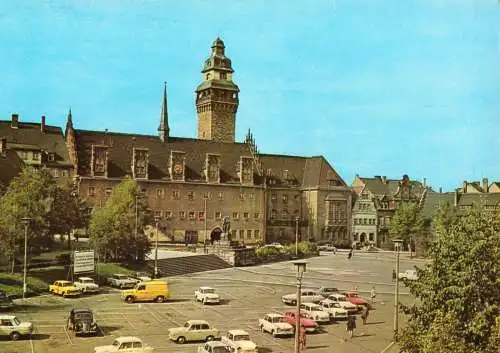 AK, Zeitz, Rathaus am Friedensplatz, 1976