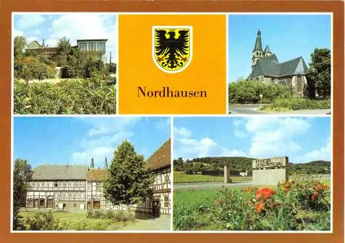 AK, Nordhausen, vier Abb., Wappen, 1990