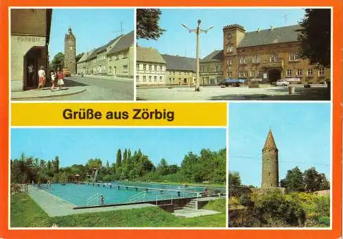 AK, Zörbig Kr. Bitterfeld, vier Abb., 1983