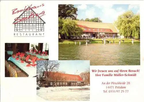 AK, Potsdam, Bootshaus Seekrug Pirschheide, drei Abb., um 2010