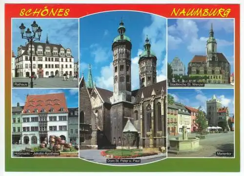 AK, Naumburg Saale, fünf Abb., gestaltet, um 2010