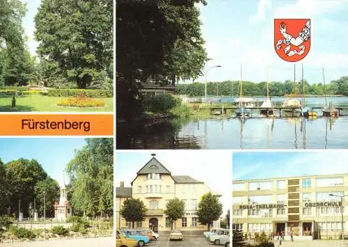 AK, Fürstenberg Havel, fünf Abb., Wappen, 1989