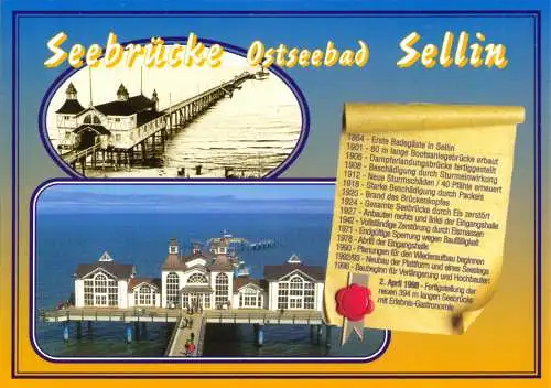 AK, Ostseebad Sellin auf Rügen, Seebrücke Sellin, drei Abb., um 2000