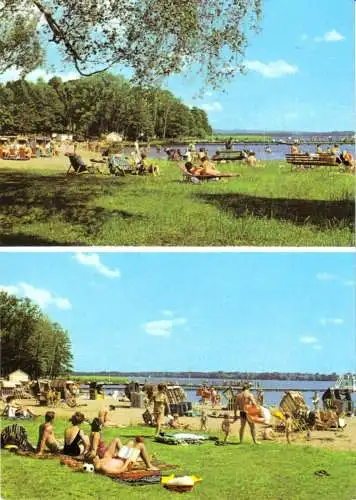 AK, Bad Saarow - Pieskow, Neptunbad, zwei Abb., 1974