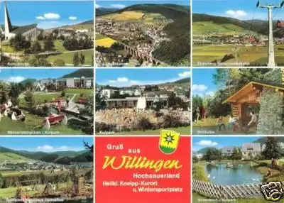 AK, Willingen Hochsauerland, acht Abb., 1975