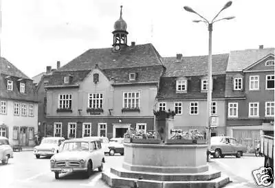AK, Bad Blankenburg, Markt, zeitgen. Pkw, 1967