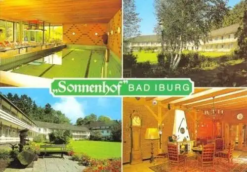 AK, Bad Iburg, Sanatorium "Sonnenhof", vier Abb., 1995