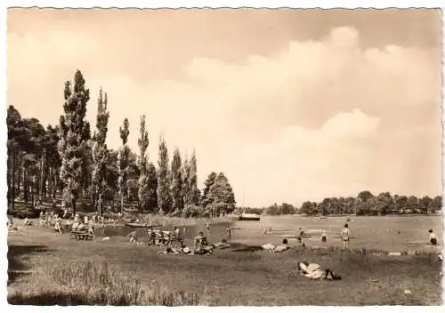AK, Grünheide, OT Fangschleuse, Strand am Werlsee, 1963