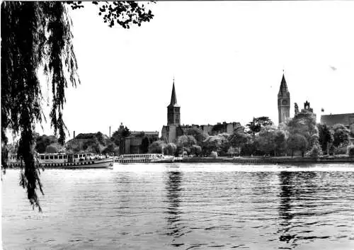 AK, Berlin Köpenick, Blick über die Dahme auf die Altstadt, 1966