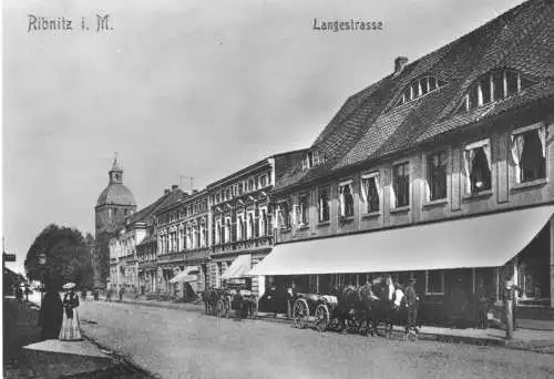 AK, Ribnitz, Lange Str., Historische Stadtansicht, Reprint, 1985