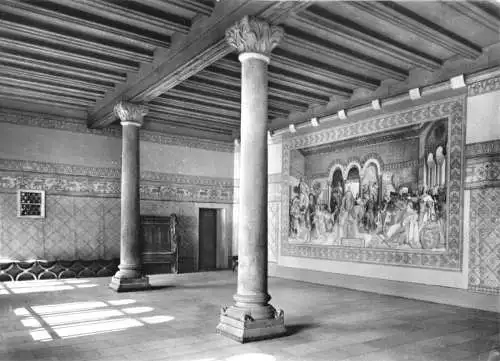 AK, Eisenach, Die Wartburg, Palas, Sängersaal, 1969