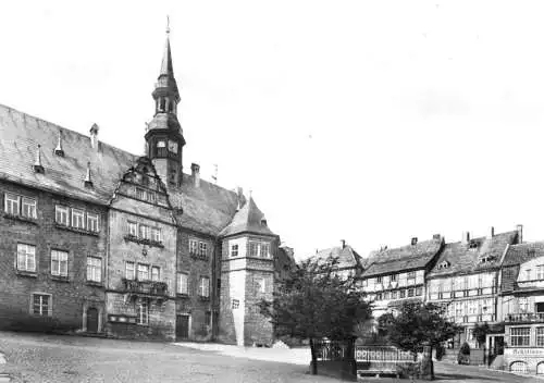 AK, Blankenburg Harz, Markt mit Rathaus, 1976