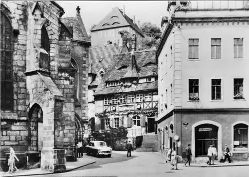 AK, Meißen, Blick zum Weinhaus "Vincenz Richter", 1963